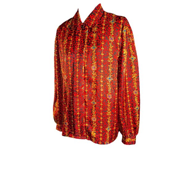 Alicia Button Down Blouse Vintage Women Size 12 - Picture 3 of 9